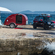 The Crowly teardrop camper sleeps two people and includes a kitchenette, tv and solar cell