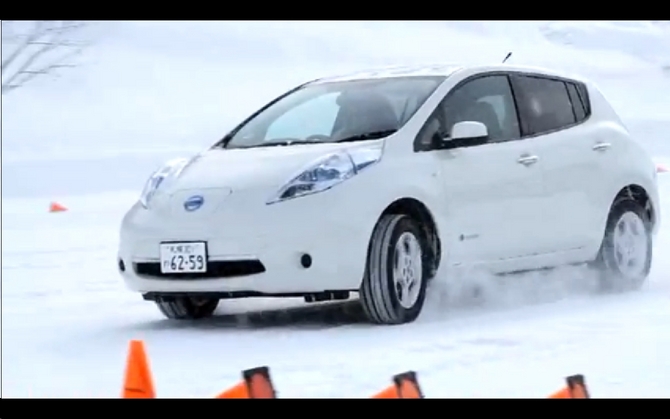 Nissan Puts the Leaf Through Its Paces in Snowy Japan