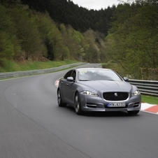 The large sedan is powered by a 510ps, 5.0 liter supercharged V8 The large sedan is powered by a 510ps, 5.0 liter supercharged V8
