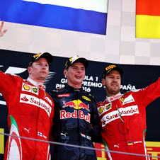 Raikkonen and Vettel completed the podium in Spain