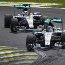 Hamilton and Vettel completed the podium in Interlagos