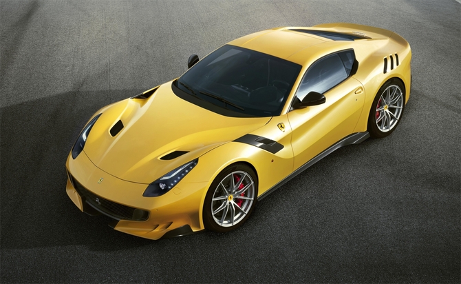 While maintaining the same V12 6.3 liters engine of the standard F12berlinetta, the output was increased to 780hp