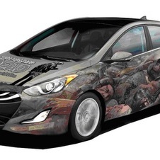 This Elantra GT with the Walking Dead 100th Issue Cover will be given at Comic-Con