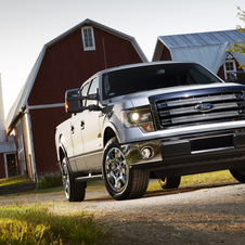 The new truck has telescoping side mirrors that extend to improve vision when towing