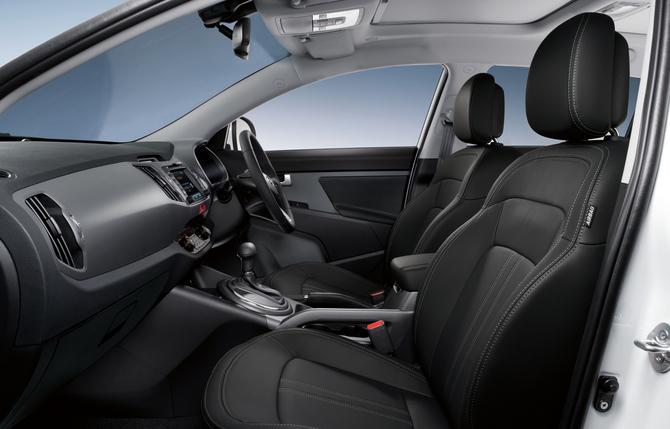 The interior has a host of upgrades including leather, nav, upgraded stereo and sunroof. 