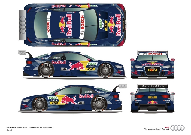 Audi Reveals 2012 A5 DTM Liveries from Red Bull, Playboy, Autotest and More