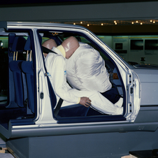 Mercedes introduced the production airbag on the W124 S-Class in 1981