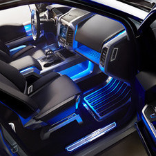 The interior has similar LED lighting