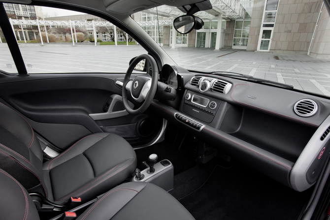 Smart Fortwo Sharpred Adds Gloss Black and Red Inside and Out