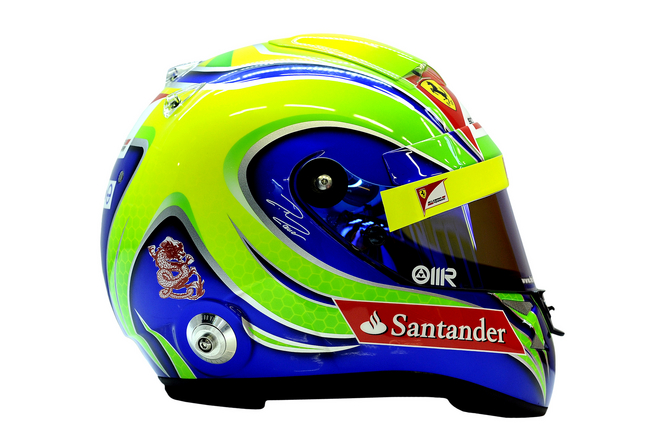 Um capacete do Felipe Massa também estará entre os objetos leiloados