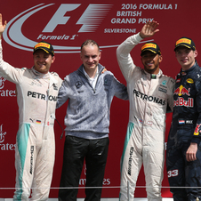 Rosberg and Verstappen finished in second and third place