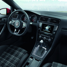 The interior is inspired by the GTI with tartan seats and a sport steering wheel