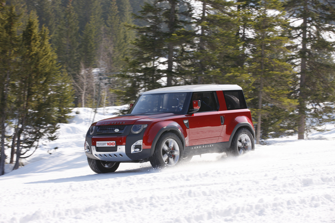 Land Rover DC100 in the Snow