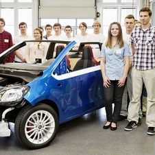 Team of apprentices standing alongside the CitiJet