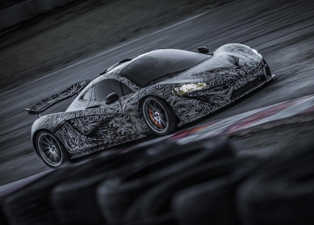 The development cars wear race-inspired camouflage