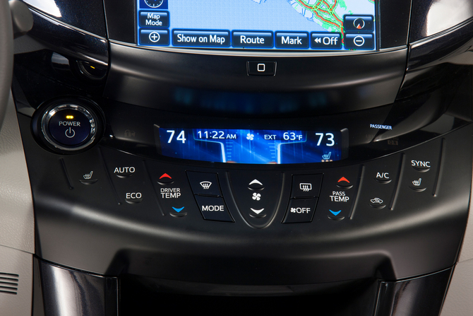 Dual-zone climate control is standard on the EV