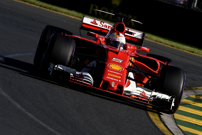 Vettel finished first almost 10 seconds ahead Hamilton