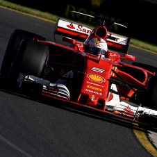 Vettel finished first almost 10 seconds ahead Hamilton