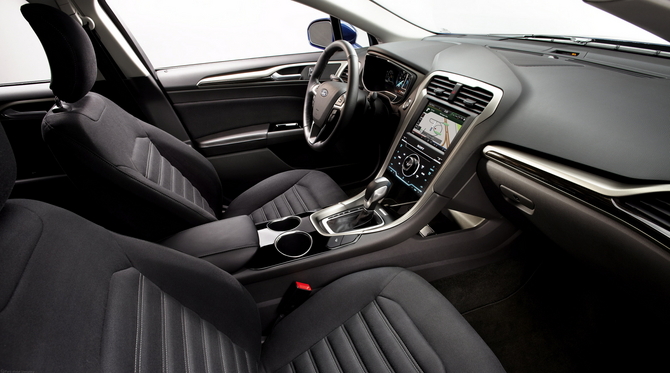 All of the fabrics in the Fusion Hybrid in North America are made from recycled materials