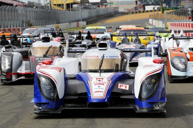 All of the cars posing together