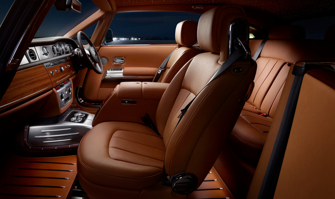 The interior is made from high-quality leather