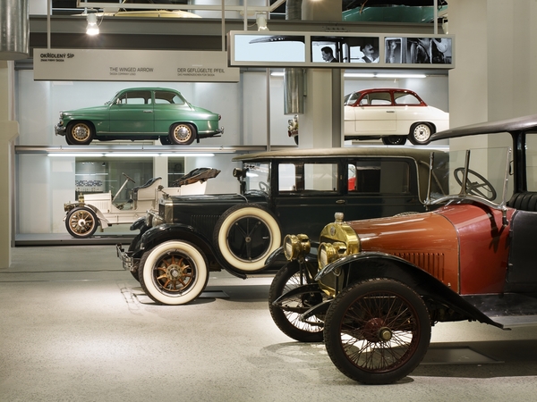 O museu da Skoda também exibe os modelos mais antigos da marca