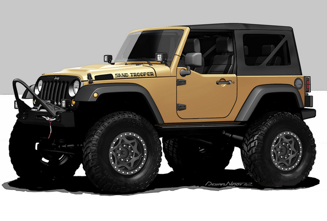 The Wrangler Sand Trooper has a Hemi V8, 5-inch lift and 42-inch tires