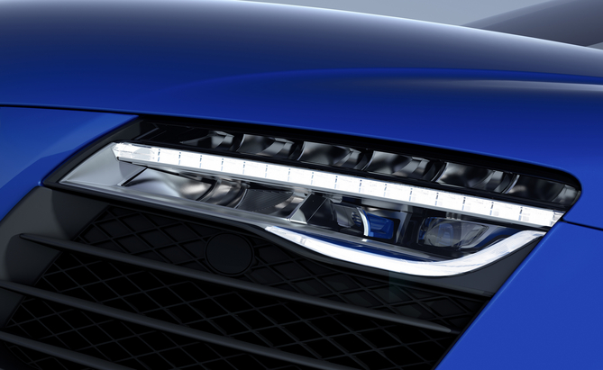 Laser headlight technology provides a white light with a color temperature of 5,500 Kelvin