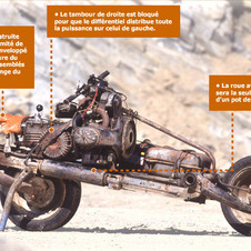 Stranded in the desert, man builds motorcycle from broken 2CV