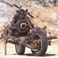 Stranded in the desert, man builds motorcycle from broken 2CV