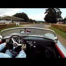 Stirling Moss drives his Porsche 718 RS 60 at Goodwood