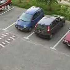 Woman Reversing Out Of Her Parking Spot _ Funny